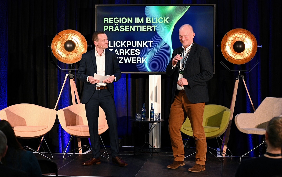 Felix Danberg und Wolfgang Schweizer, Geschäftsführer der AOK Freiburg.