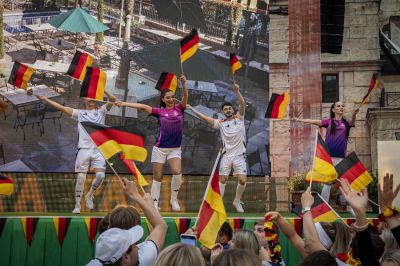 Bei den Spielen der deutschen Fußballnationalmannschaft steigt zusätzlich ein besonderes Showprogramm