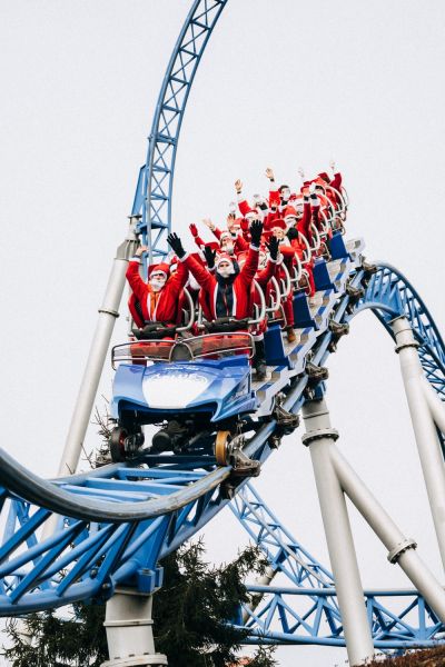 Auch eine Fahrt Katapultachterbahn „blue fire Megacoaster“ durfte nicht fehlen